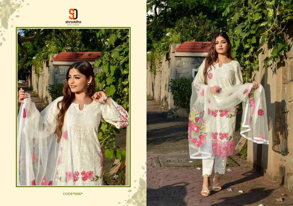 Shraddha Aaliya Cambric Cotton With Work Pakistani Wholesale Suits