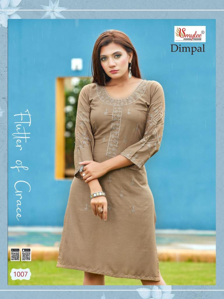 Smylee Dimpal Heavy Rayon Designer Kurti Catalog