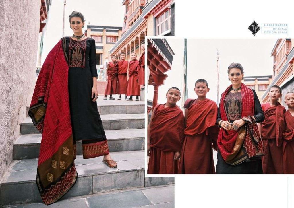 Tanishk Leh Pashmina Print With Embroidery Work Dress Material Catalog
