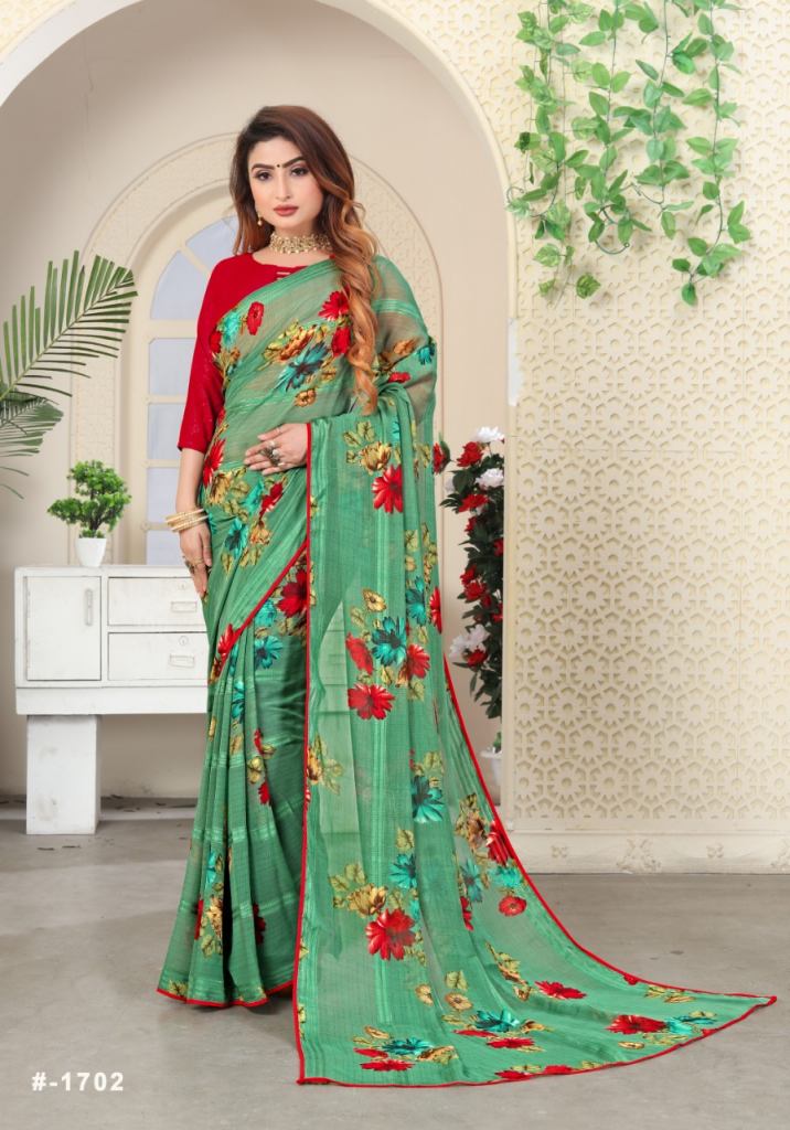 Vrindaa Printed Wear Saree Catalog
