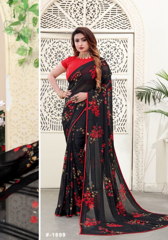 Vrindaa Printed Wear Saree Catalog