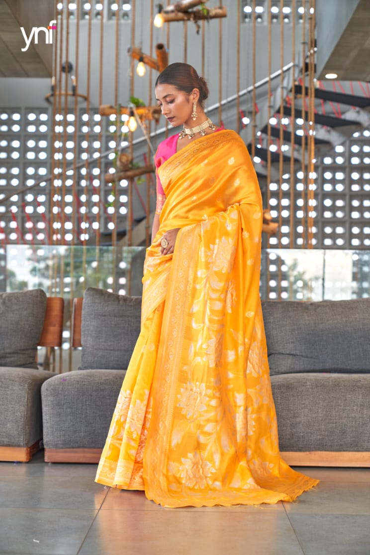 Ynf Aarna Party Wear Silk Wholesale Saree Catalog