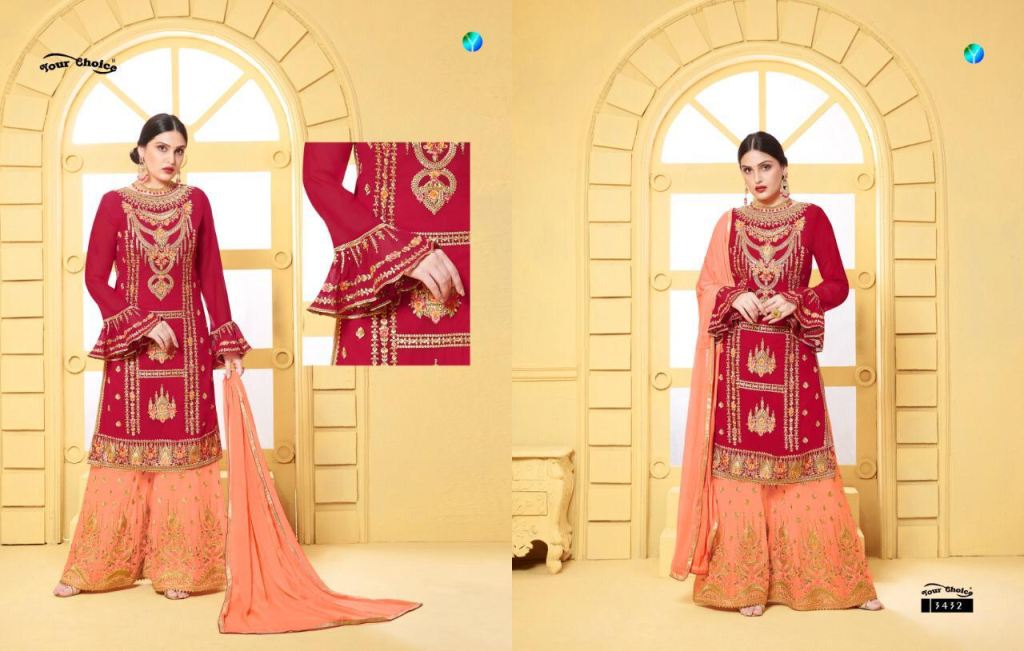 Your Choice Glorina Vol 3 Georgette Wear Designer Salwar Suits Catalog