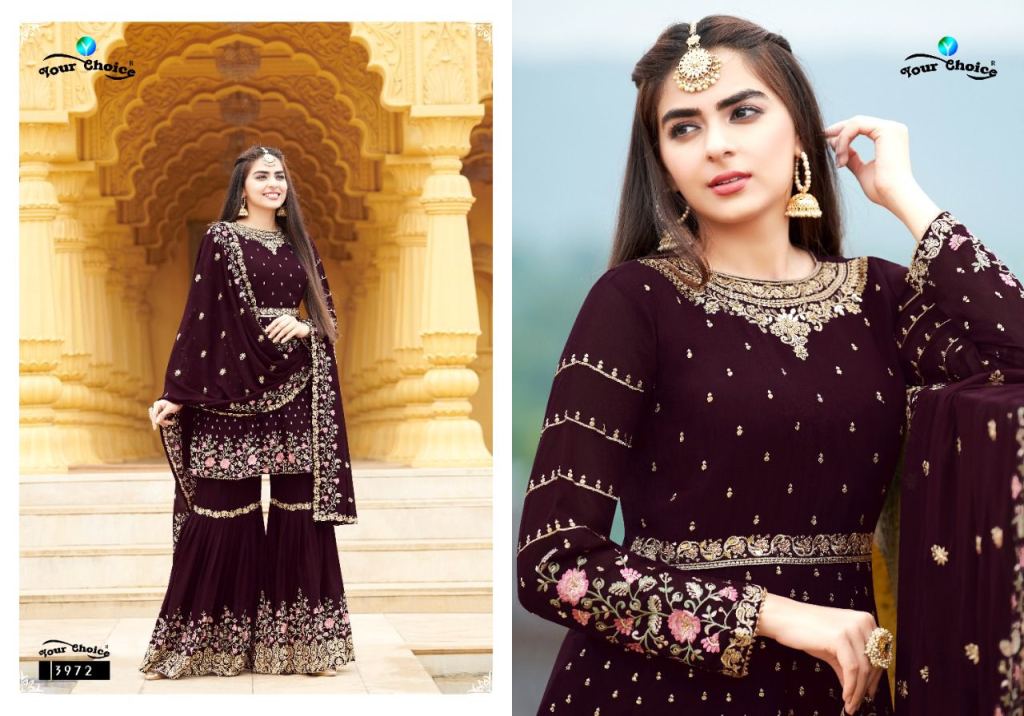 Your Choice Zaraa Vol 7 Georgette Wear Embroidery Salwar Suits Catalog
