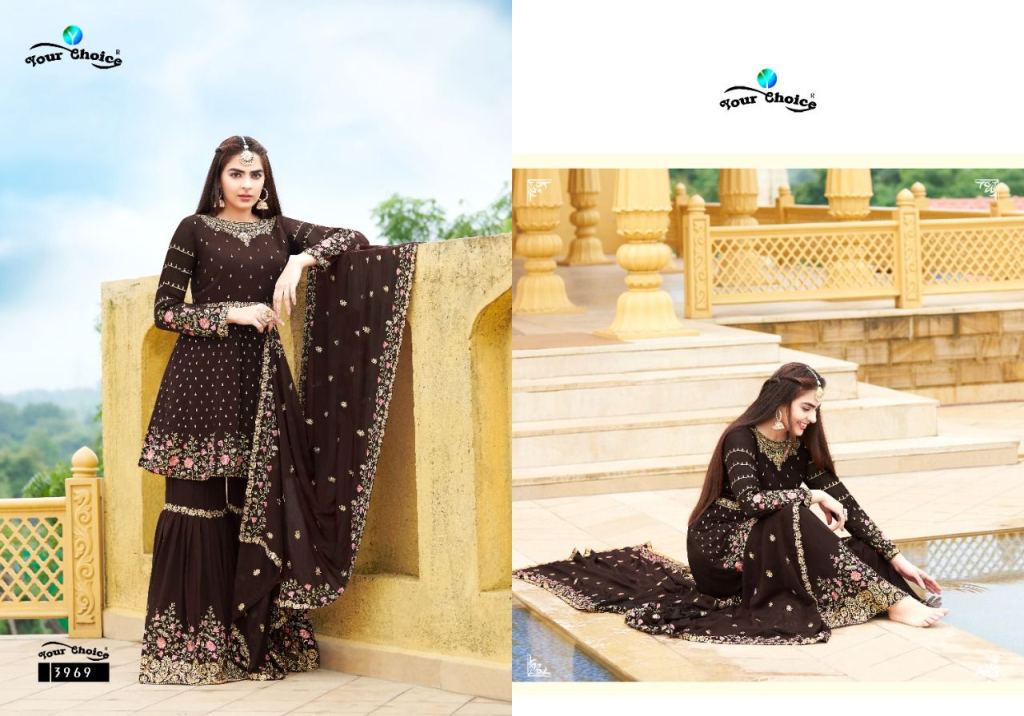 Your Choice Zaraa Vol 7 Georgette Wear Embroidery Salwar Suits Catalog