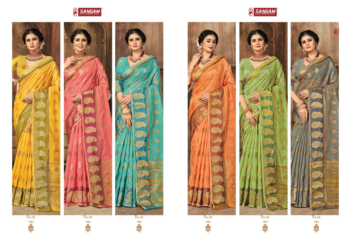 Sangam Presents Shuhaana Organza Rich Pallu Sarees