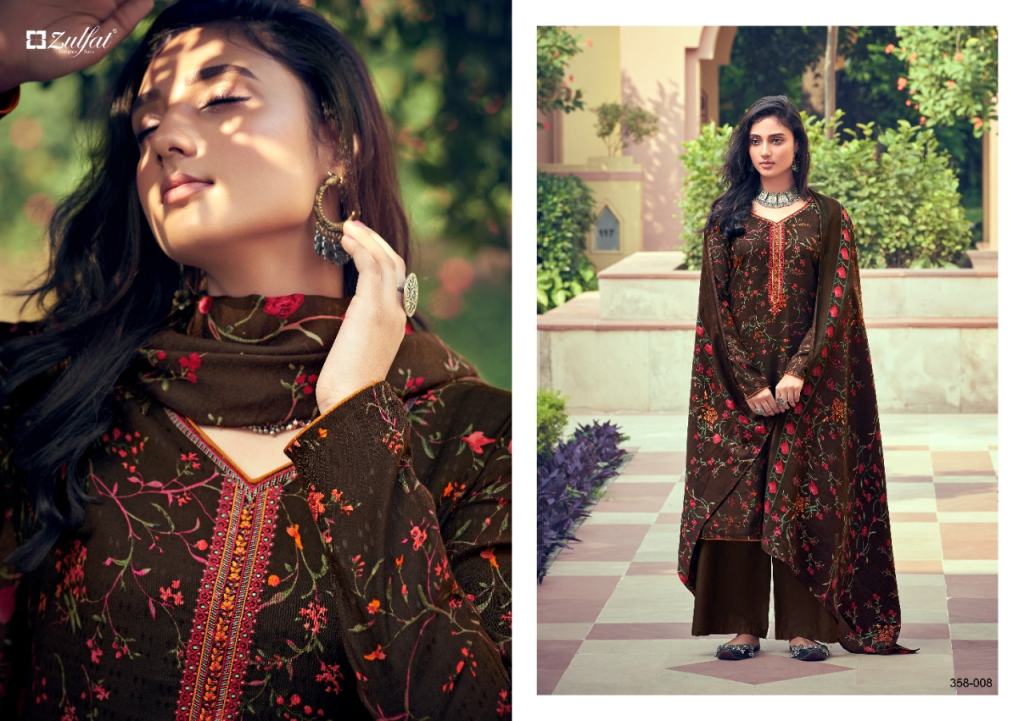 Zulfat Tareefa Pure Pashmina Digital Style Dress Material
