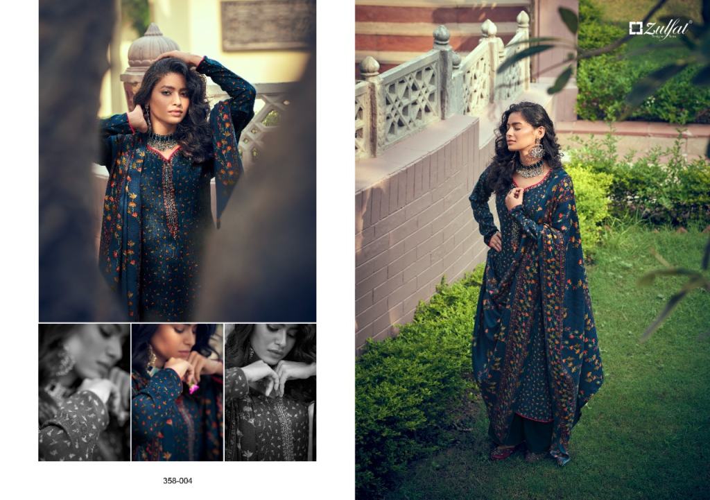 Zulfat Tareefa Pure Pashmina Digital Style Dress Material