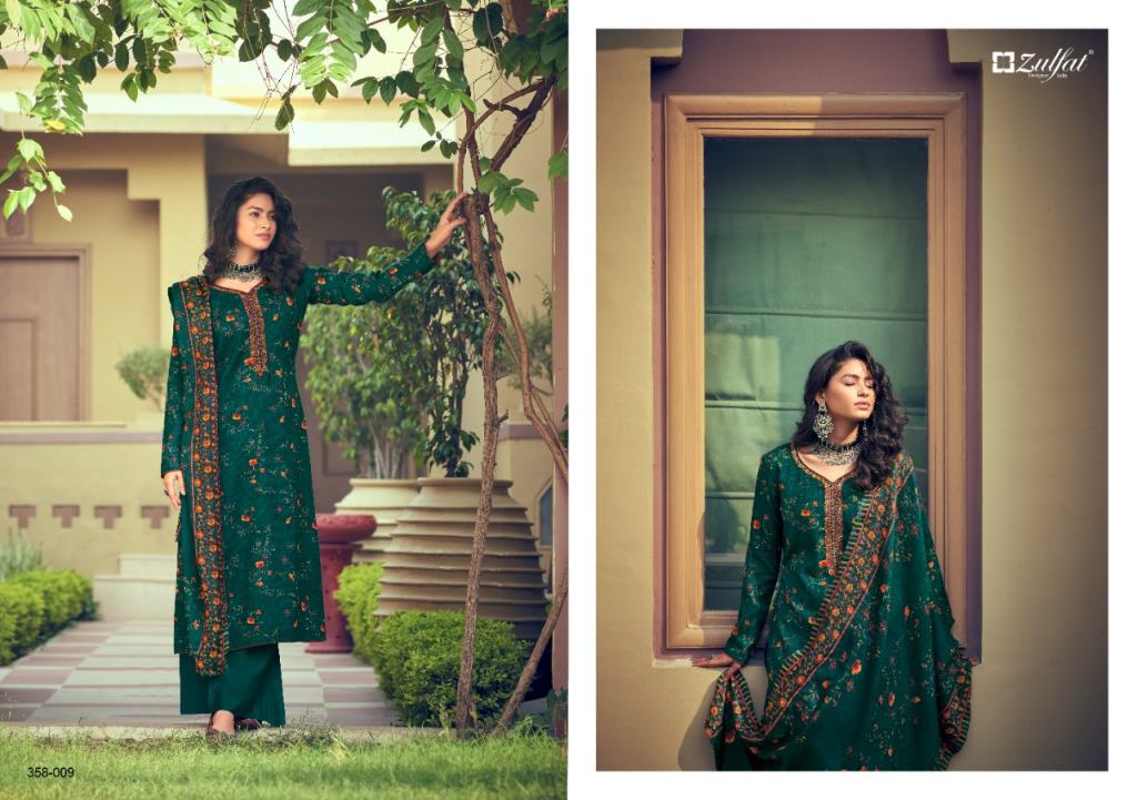Zulfat Tareefa Pure Pashmina Digital Style Dress Material
