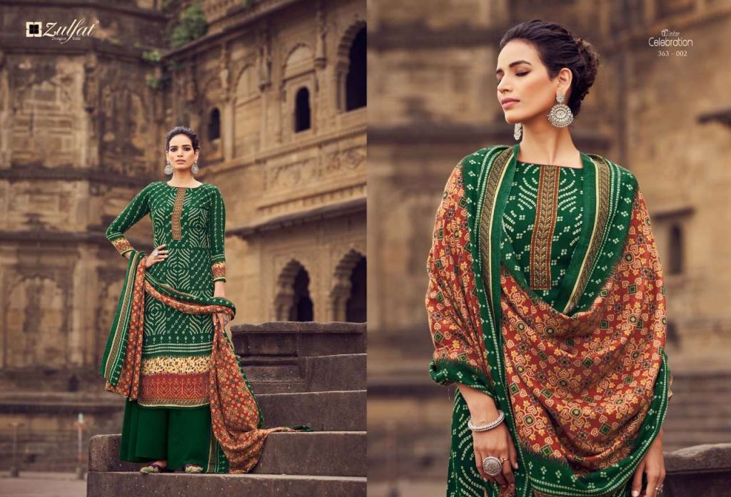 Zulfat Winter Celebration Pure Pashmina Print Dress Material Catalog