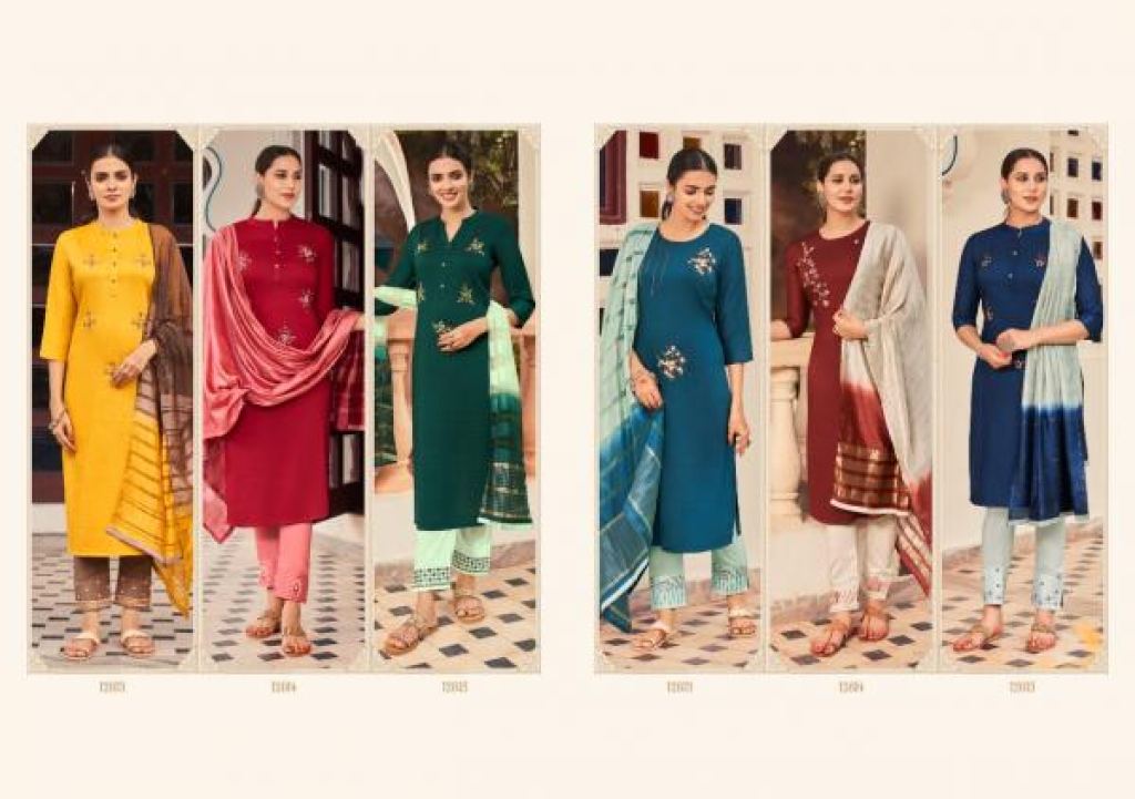Kivi Zibo Silk Designer Readymade Kurti Bottom With Dupatta