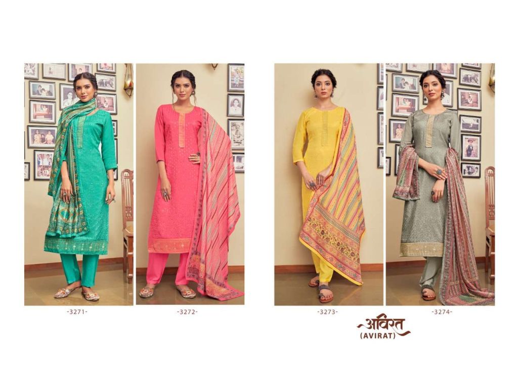 Rangoon Avirat Pure Viscos Upada Silk Readmade Designer Dress Material Catalog