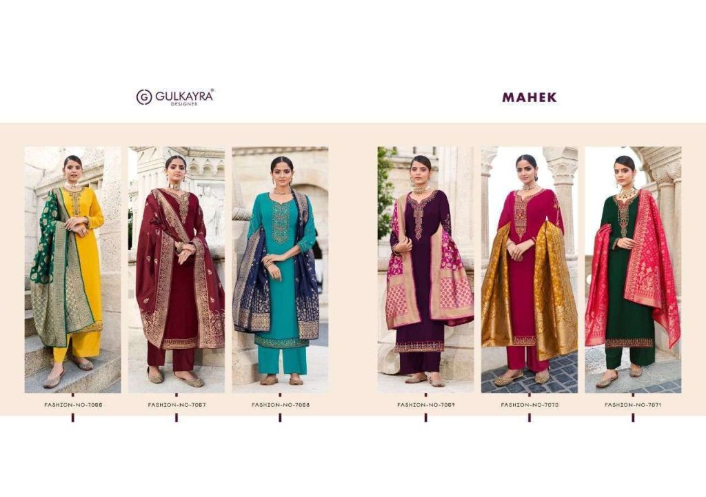 Aashirwad Gulkayra Mahek Georgette With Embroidery Work Wholesale Salwar Suits