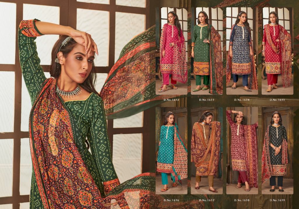 Bipson Phulkari Pashmina Low Rate Dress Material Catalog