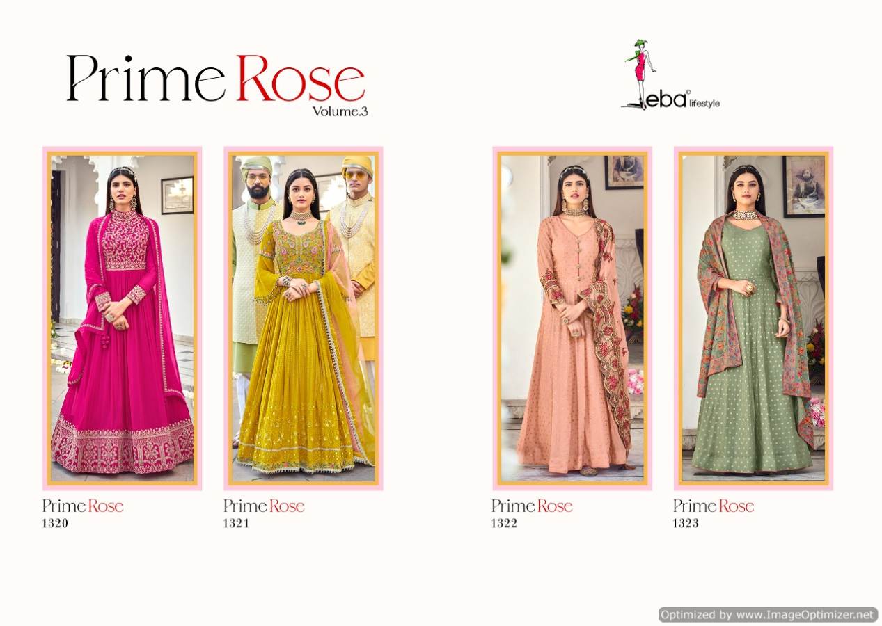 Eba Prime Rose Vol 3 Georgette Wear Designer Salwar Kameez Catalog