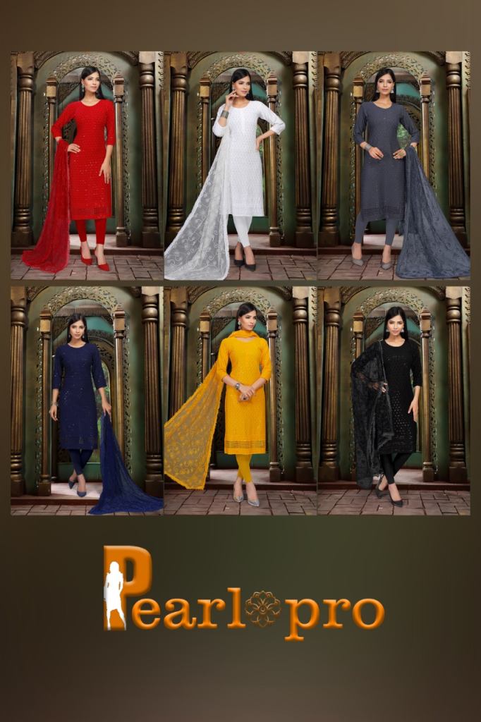 Premnath Pearl Pro Festive Wear Sequence Kurti With Dupatta Catalog