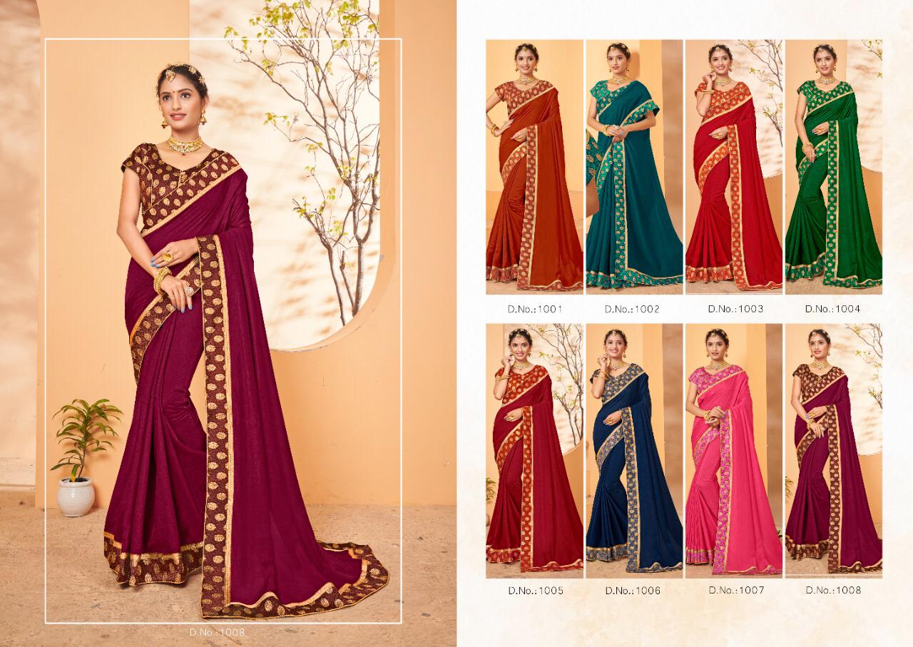 Saroj Natural Beauty Vichitra Silk Saree Catalog