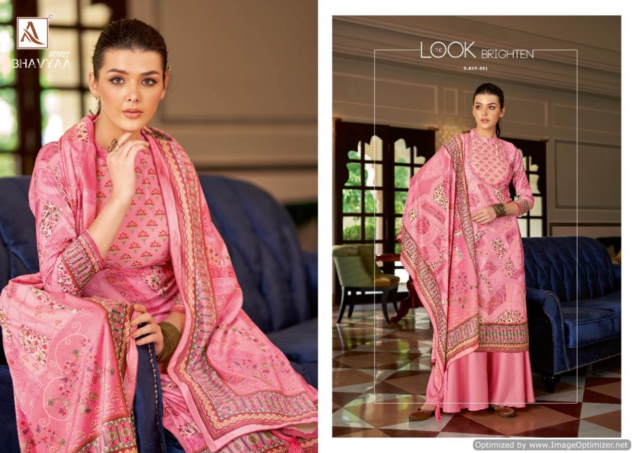 Alok Bhavyaa Printed Winter Wear Velvet Dress Material Catalog