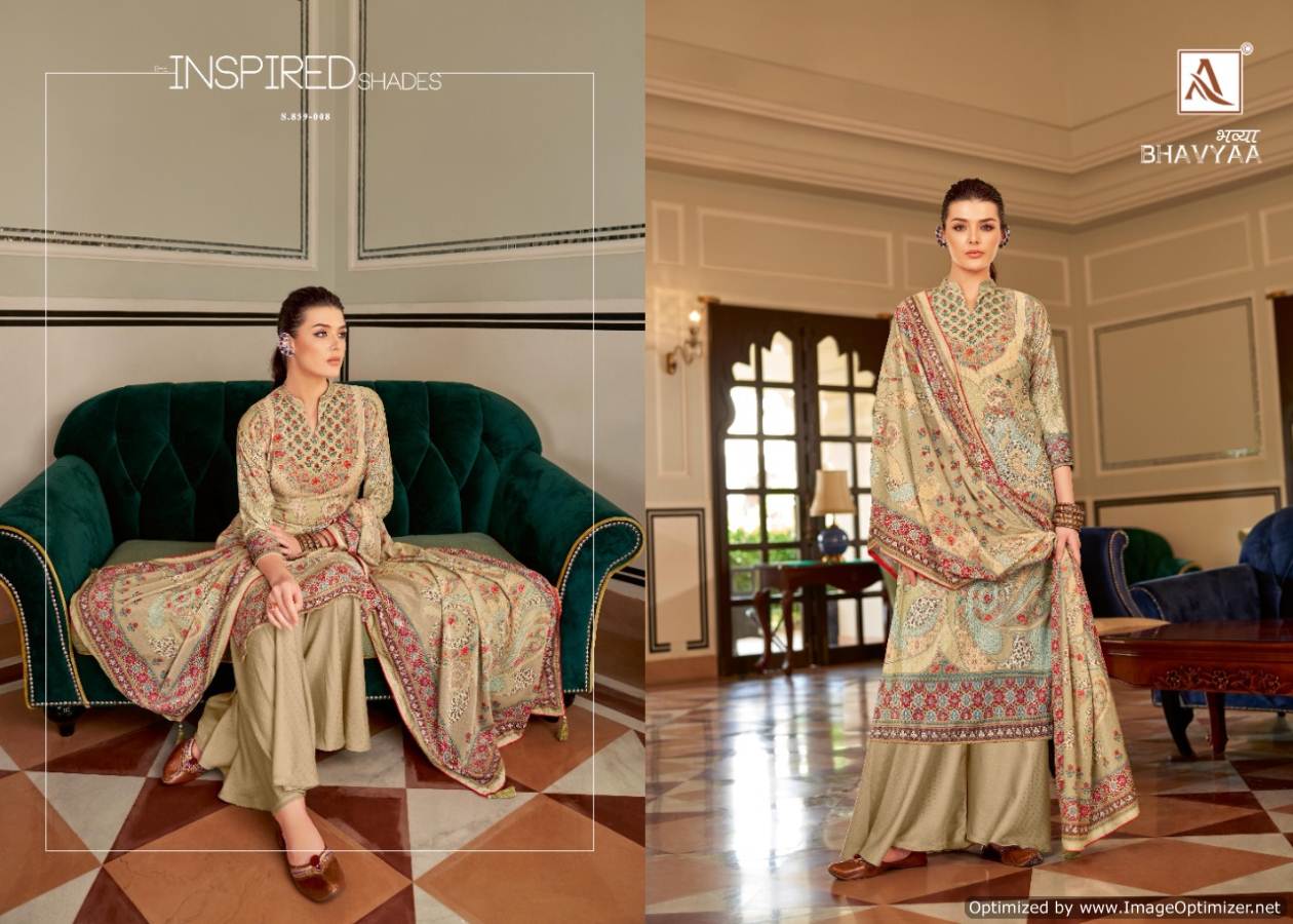 Alok Bhavyaa Printed Winter Wear Velvet Dress Material Catalog