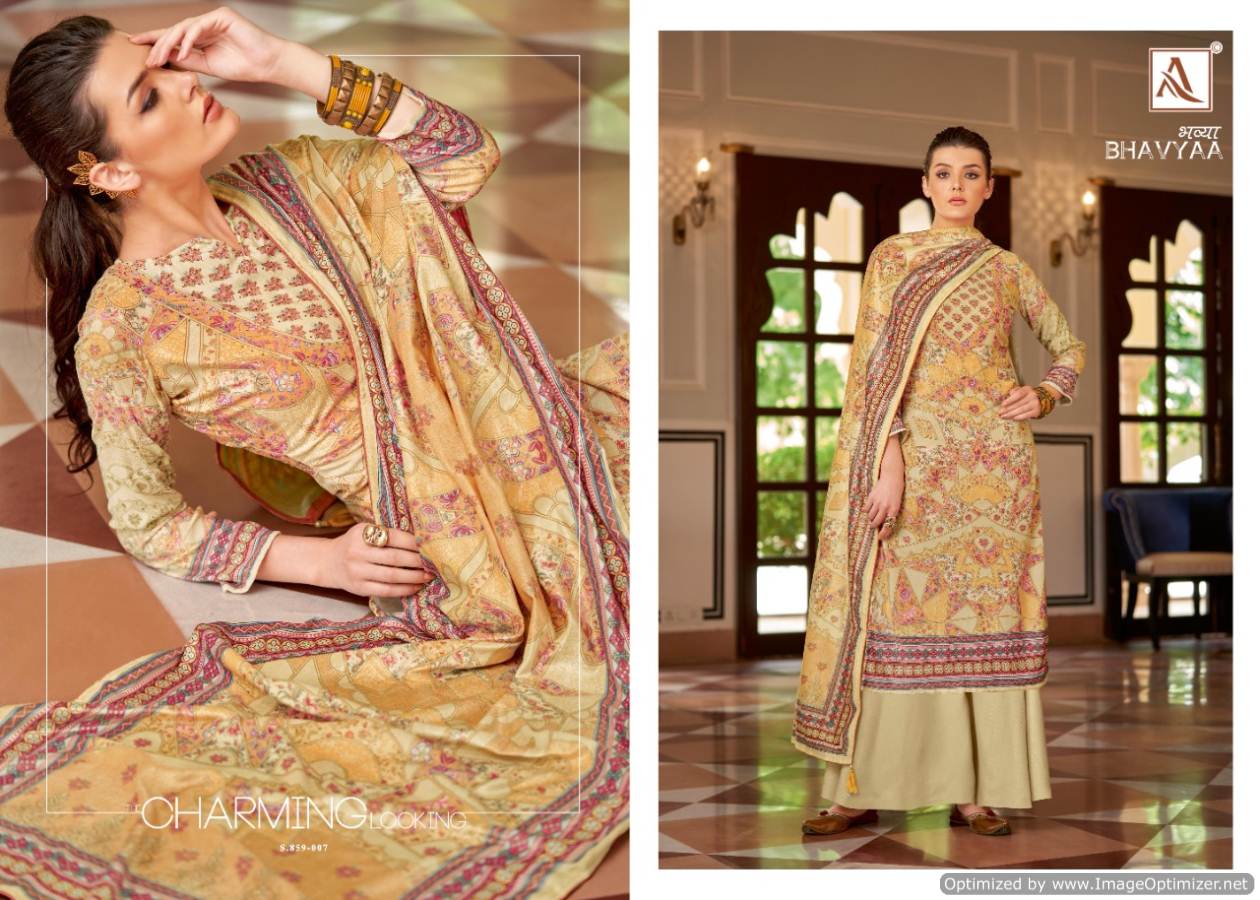 Alok Bhavyaa Printed Winter Wear Velvet Dress Material Catalog