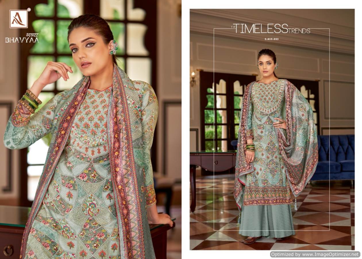 Alok Bhavyaa Printed Winter Wear Velvet Dress Material Catalog