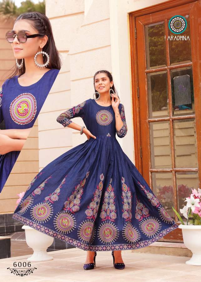 Aradhna Level Vol 6 Long Anarkali Kurti Catalog