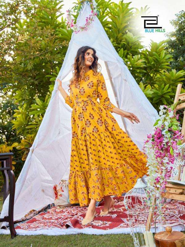 Blue Hills Florencia Designer Cotton Long Kurti Catalog
