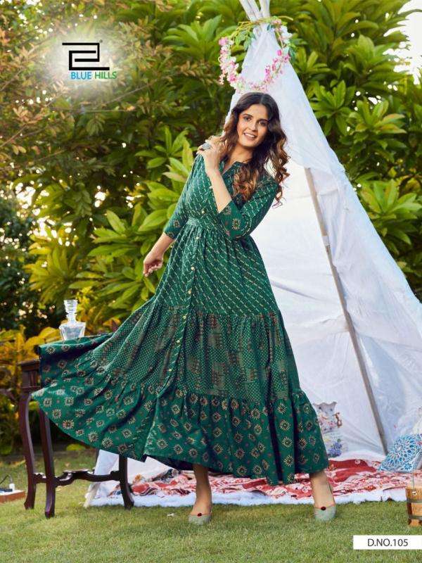 Blue Hills Florencia Designer Cotton Long Kurti Catalog