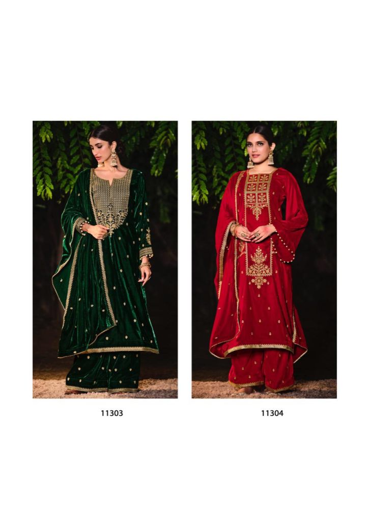 Deepsy Khwaahish Winter Velvet Pakistani Salwar Suits Catalog