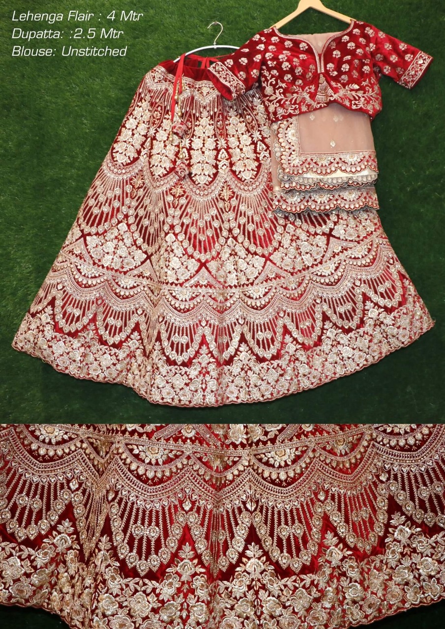 Fc Presents Series 1800 Designer Wedding Wear Velvet Lehenga Collection