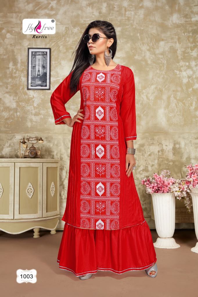 Fly Free Nexa Designation Fancy Kurtis With Sharara Catalog