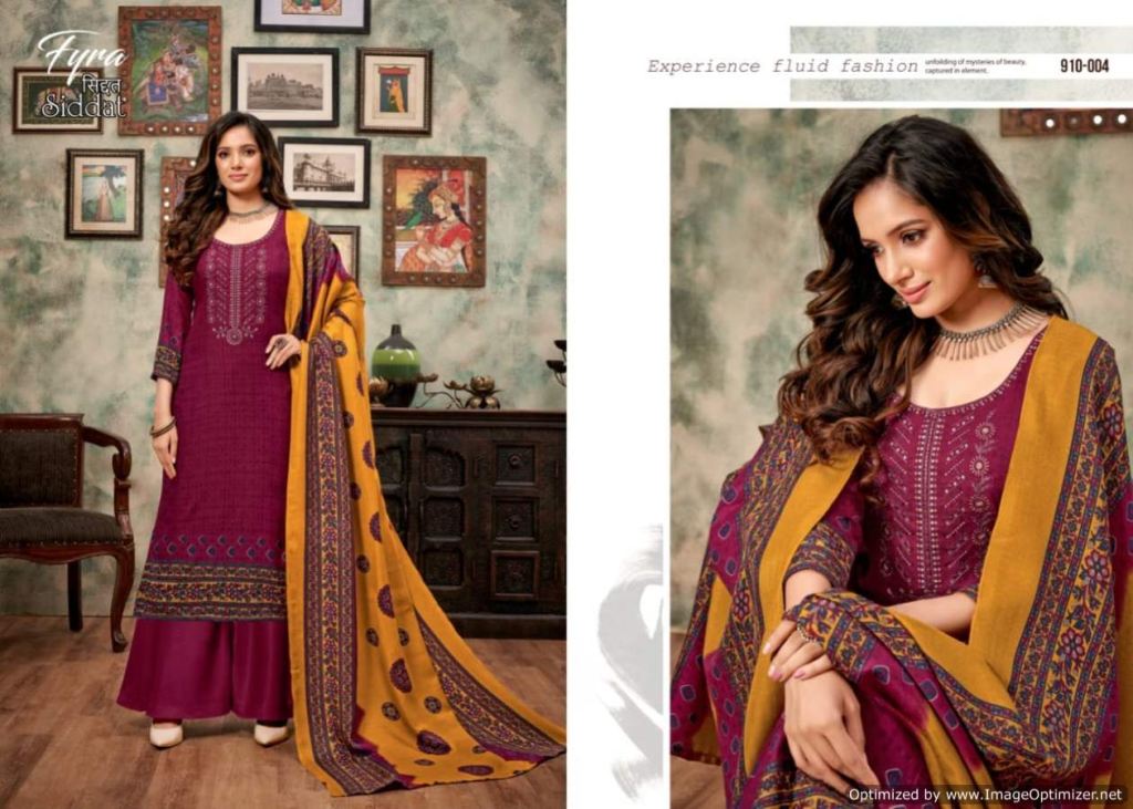 Fyra Siddat Digital Printed Winter Pashmina Dress Material Catalog