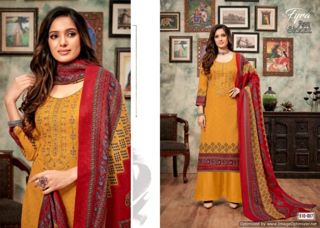 Fyra Siddat Digital Printed Winter Pashmina Dress Material Catalog