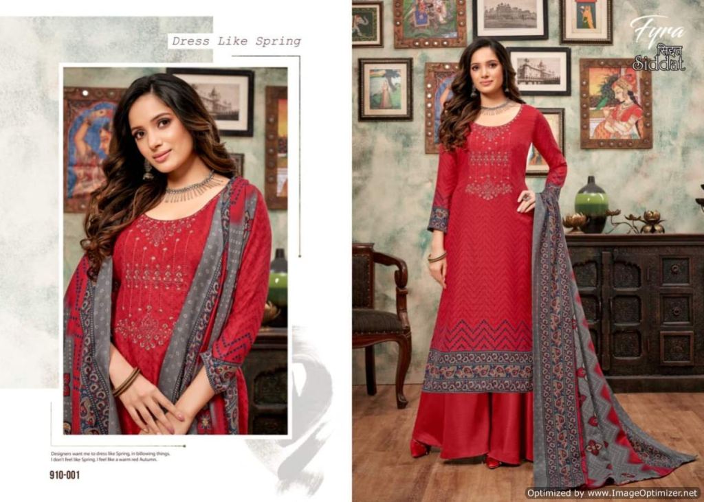 Fyra Siddat Digital Printed Winter Pashmina Dress Material Catalog