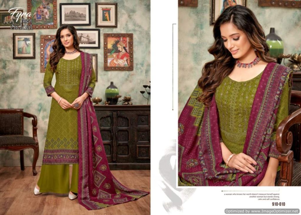 Fyra Siddat Digital Printed Winter Pashmina Dress Material Catalog
