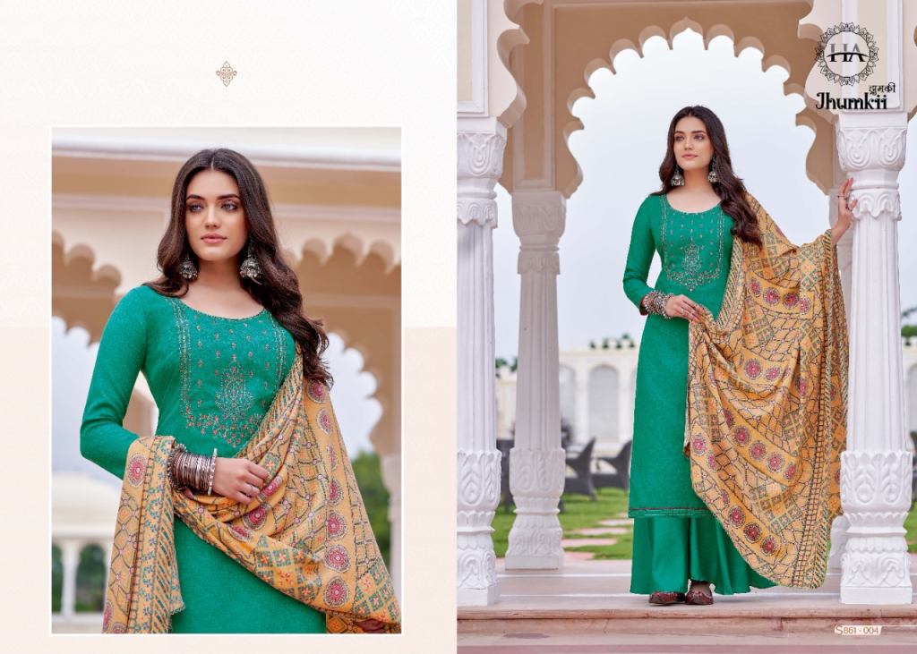 Harshit Jhumkii Winter Wear Pure Wool Pashmina Catalog
