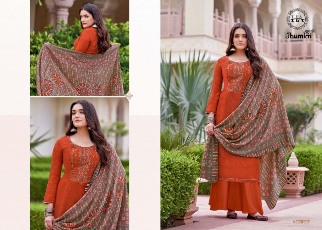 Harshit Jhumkii Winter Wear Pure Wool Pashmina Catalog