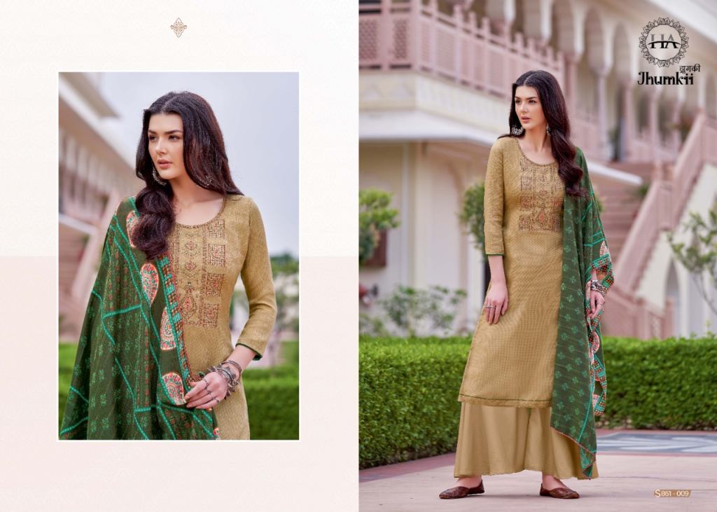 Harshit Jhumkii Winter Wear Pure Wool Pashmina Catalog