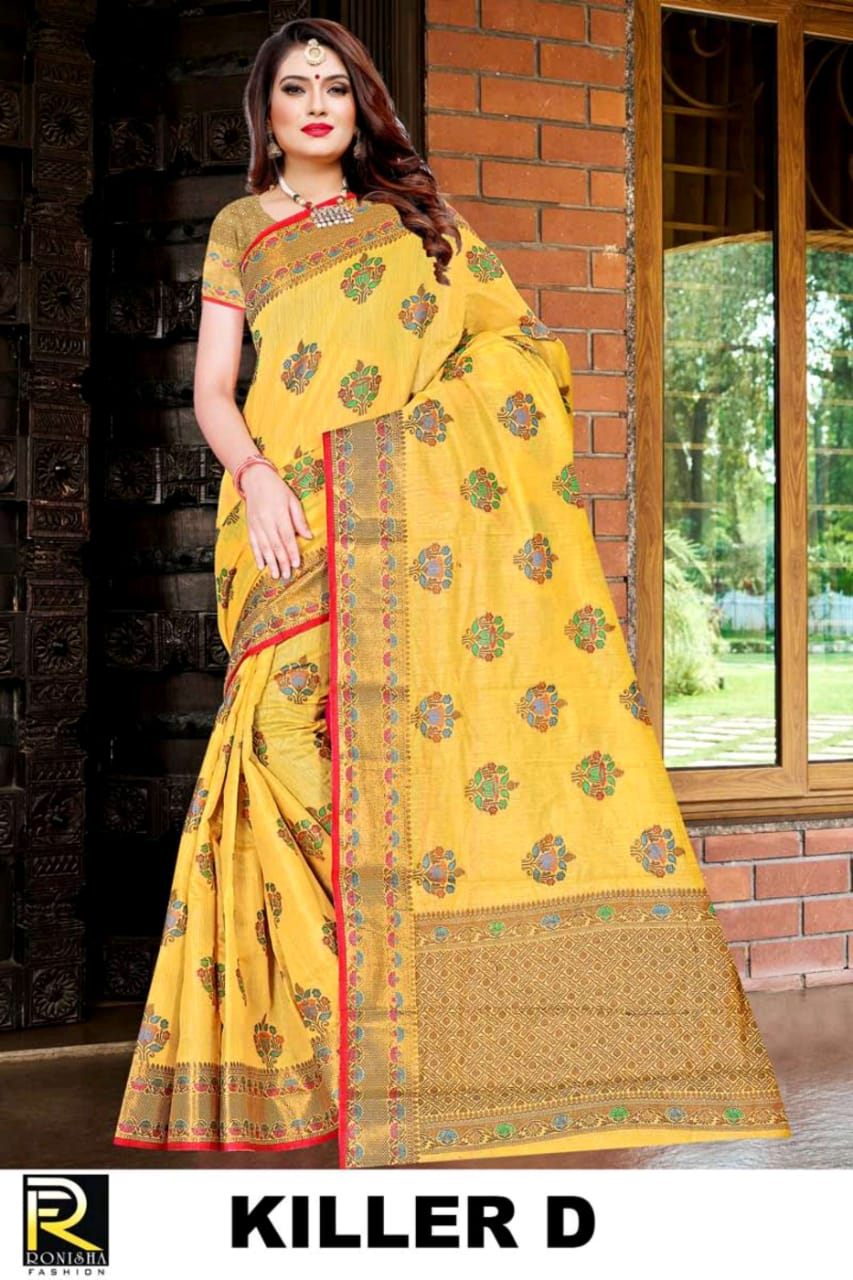 Ranjna Killer Casual Wear Soft Cotton Silk Rich Pallu Beautiful Collection