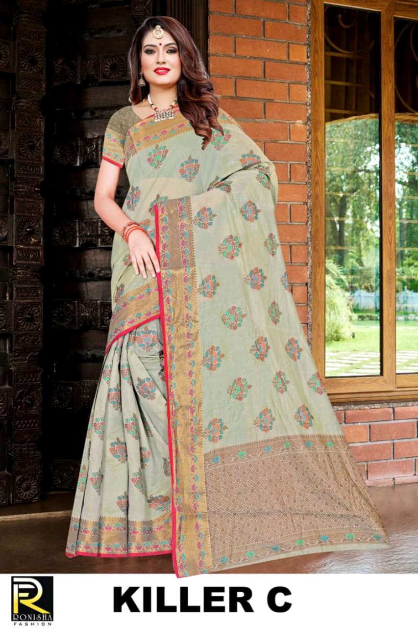 Ranjna Killer Casual Wear Soft Cotton Silk Rich Pallu Beautiful Collection