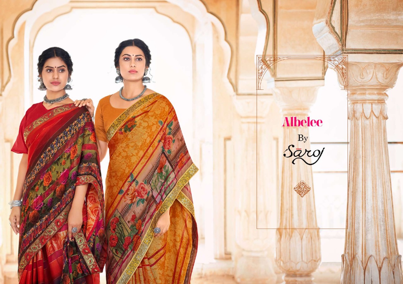 Saroj Albelee Casual Wear Printed Saree Catalog