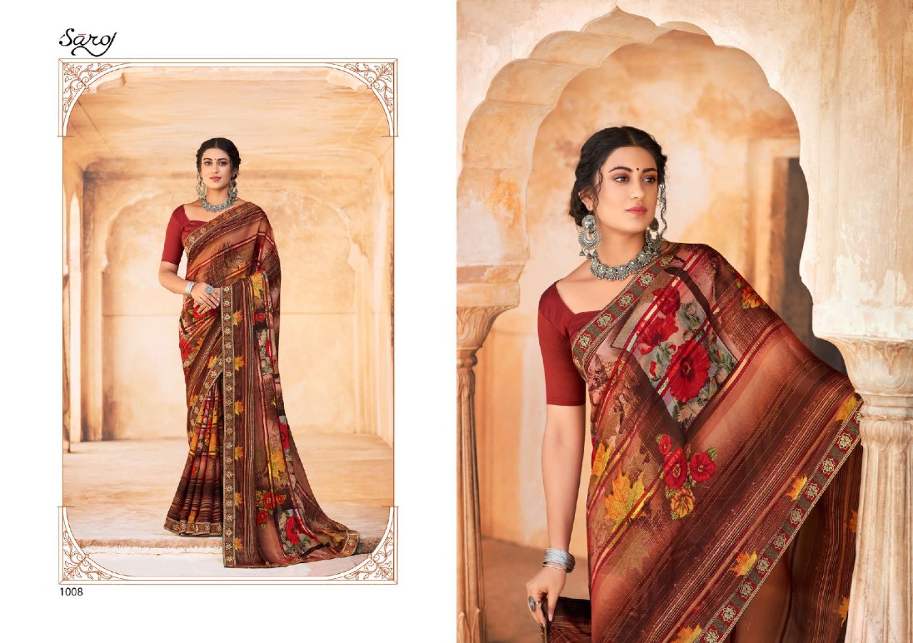 Saroj Albelee Casual Wear Printed Saree Catalog