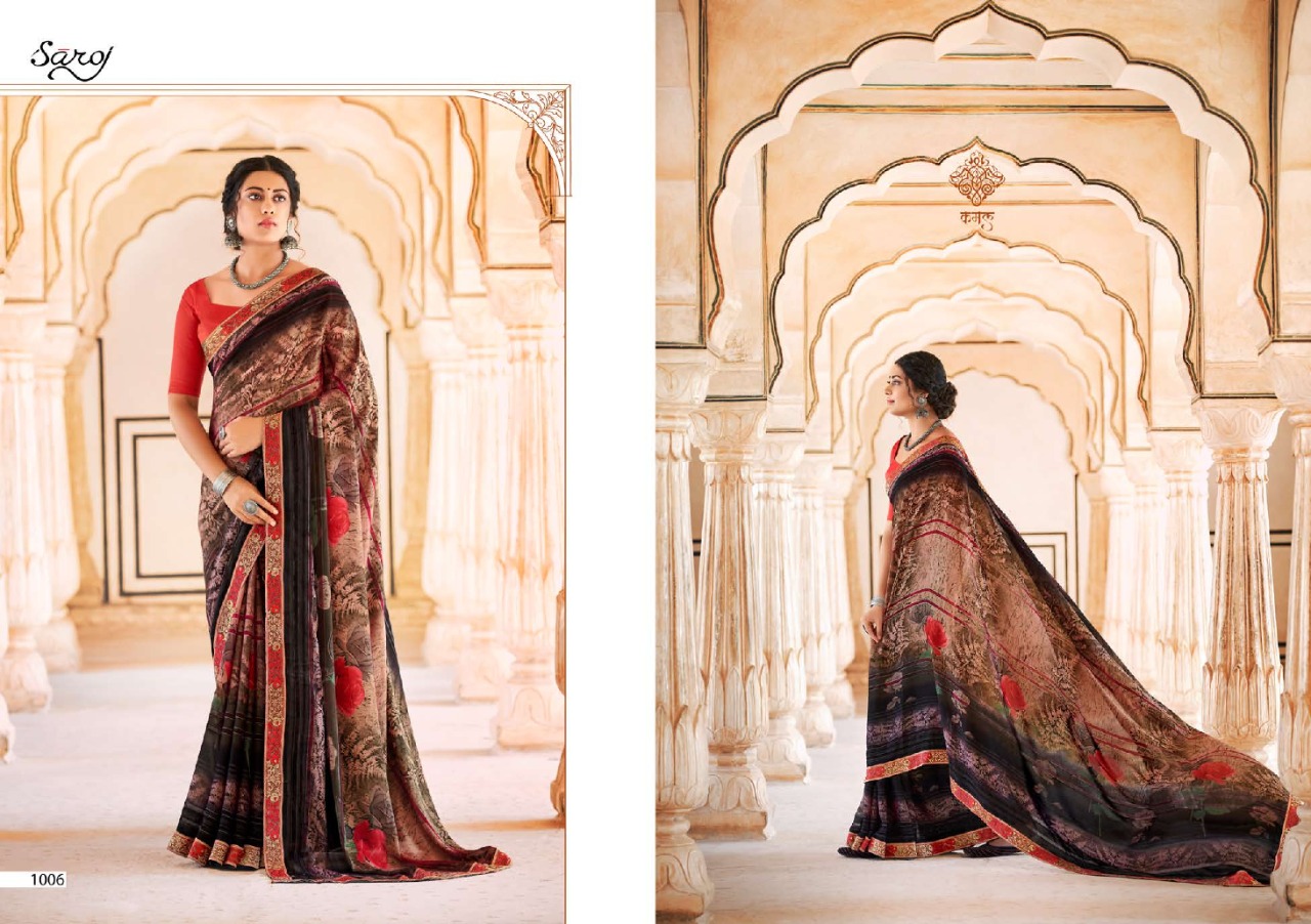 Saroj Albelee Casual Wear Printed Saree Catalog