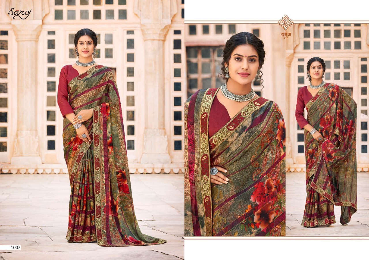 Saroj Albelee Casual Wear Printed Saree Catalog