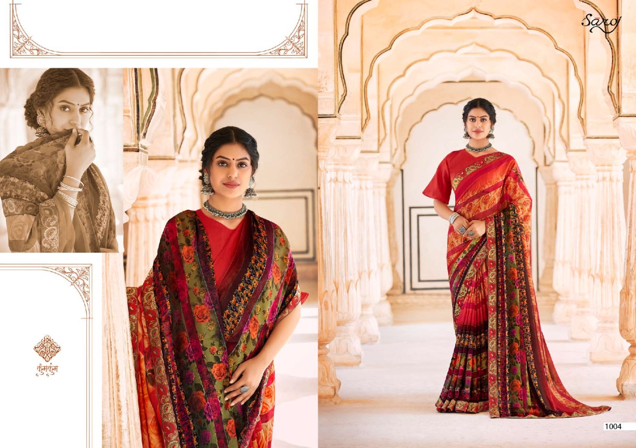 Saroj Albelee Casual Wear Printed Saree Catalog