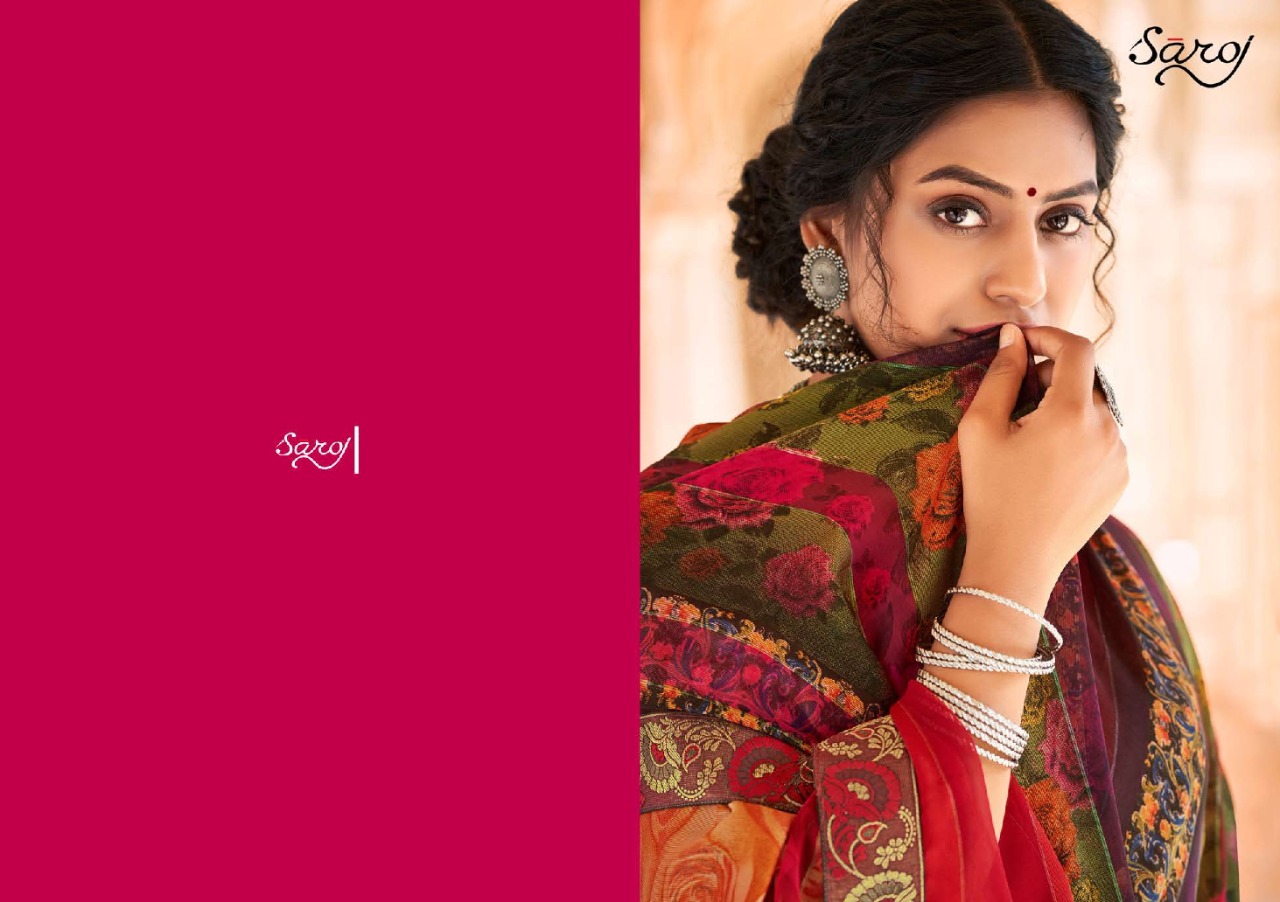 Saroj Albelee Casual Wear Printed Saree Catalog