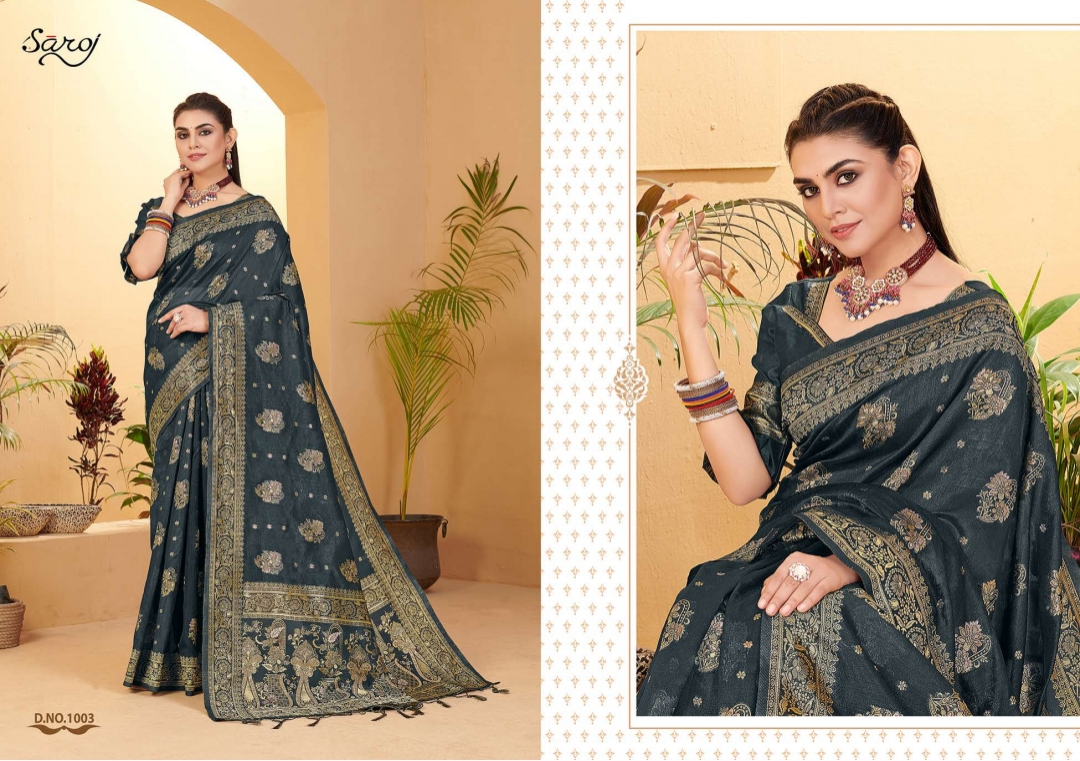Saroj Andaaz Festive Wear Cotton Silk Saree Catalog