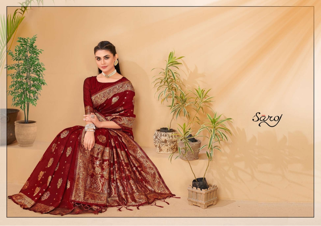Saroj Andaaz Festive Wear Cotton Silk Saree Catalog
