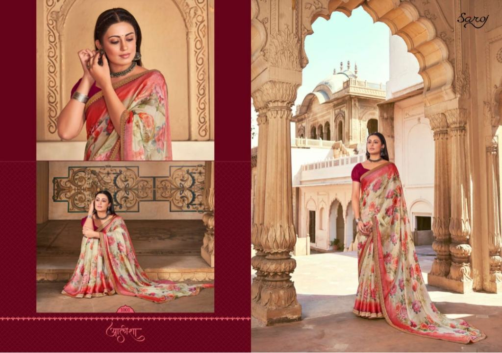 Saroj Delight Vol 2 Festive Wear Brasso Saree Catalog