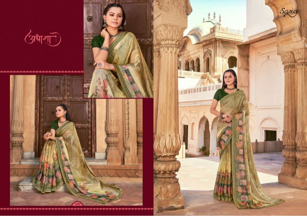 Saroj Delight Vol 2 Festive Wear Brasso Saree Catalog